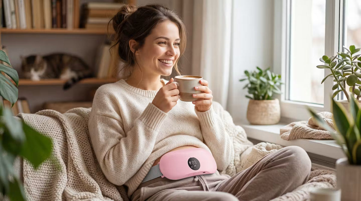 Masajeador Menstrual con Calor y Vibración