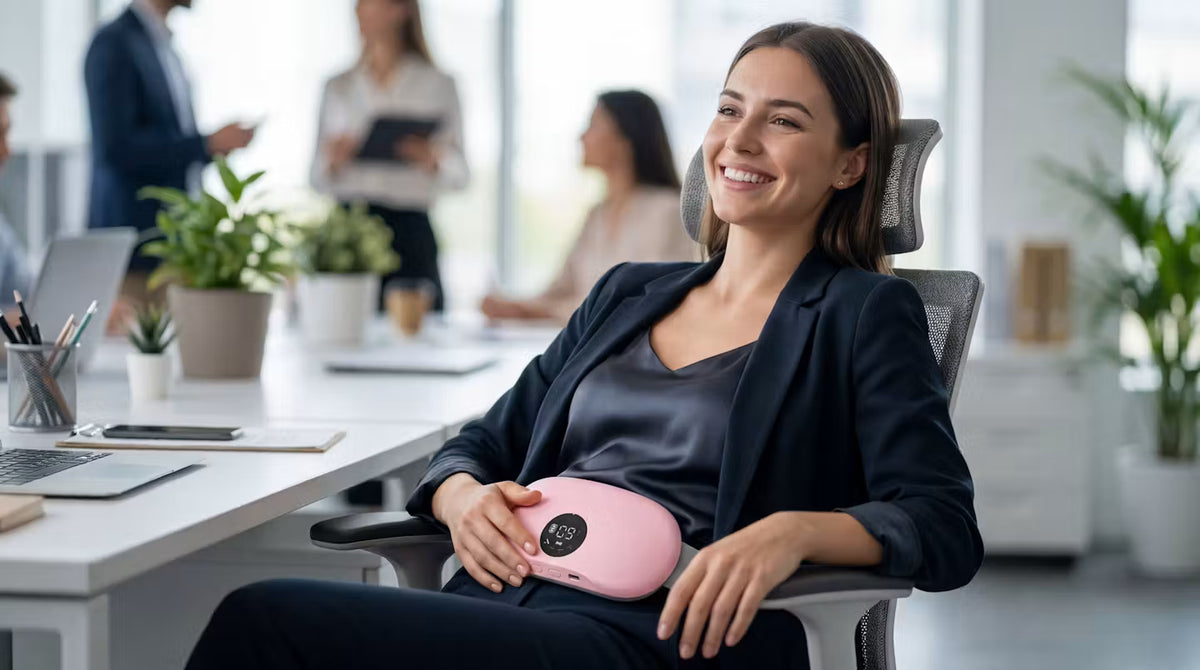 Masajeador Menstrual con Calor y Vibración